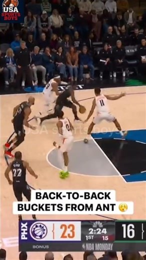 Anthony Edwards HEATS UP! Back-to-Back Clutch Buckets in 1Q | Explosive Scoring Start!”