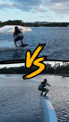 Good Mojo on Instagram: "Battle is on 🔥 Top: @bland_bentley Bottom: @samkenyon__ 🚁 We pieced together some of @theoinfi drone content from pro finals boardstock, to see the live split screen of the rest of the runs check out the live stream on YouTube 👌 #wakeboarding #boardstock #livestream #sunshinecoast #australia"