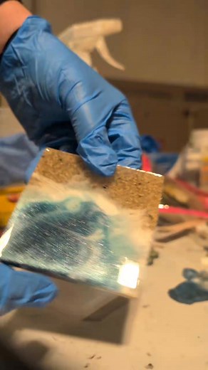 Final Reveal Beach coaster Demold. #art #resin #reels #resinart #pour #Ocean #beach #sand #coasterart ##coasterartwork #epoxyresin #epoxyart | Mystery Pour Co. | Facebook