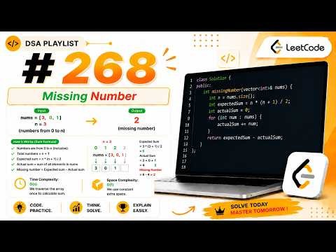 LeetCode 268: Missing Number | C++ Math Solution 🔥