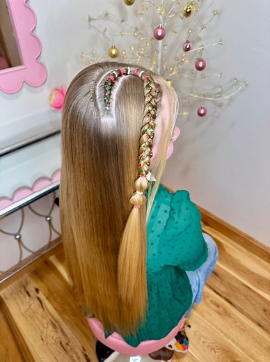 Candy cane hairstyle! 🎄❤️❄️ You can find what we used for today's hairstyle, accessories, and outfit linked here: https://liketk.it/50eMM (affiliate link) #kidshairstyles #hairtutorial #relatable #braidideas #christmashair #holiday #candycane #hairlove #girlshairstyle #hairdo #hairstyleideas #braids #hairinspo #longhair #blonde #hairoftheday #hair #braids #hairtips #hairglitter #winter #holidayhair #schoolhairstyles #braidtutorial #updo #hairvideos #hairgoals #braidstyles #motherdaughtertime #C