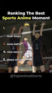 Ranking The Best Sport Anime Moments #anime #shorts #ranking