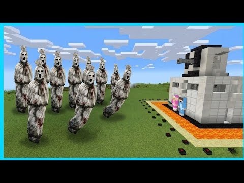 MIPAN & ZUZUZU BUAT RUMAH AMAN VS KIAMAT POCONG DI MINECRAFT! SEREM BANGET