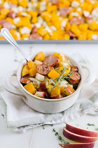 Butternut Squash, Sausage, and Apples (One Pan)