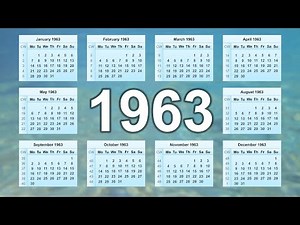 1963 Calendar