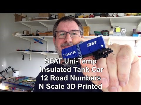 HO and N Scale SFAT Uni Temp Insulated 40' Tank Car
