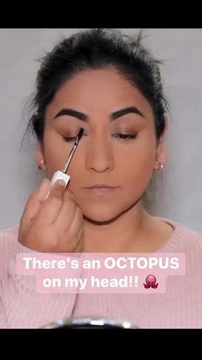 There's an OCTOPUS on my head!! 🐙 #reels #makeup #octopus #hairstyle #viral #transformation | Smitha Deepak