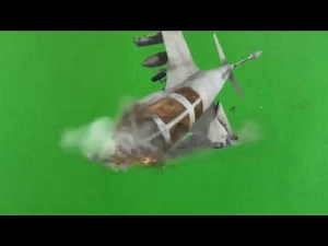 HD Green Screen ✩ Plane Crashes Into Screen Explosion