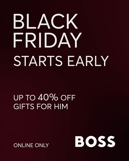 Elevate your season with early Black Friday offers on iconic BOSS essentials. | BOSS