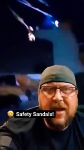 1.3M views · 18K reactions | He’s rocking them OSHA Safety Sandals!! Shoutout to Wasco Line Department for this one #lineman #electrical #bluecollar #linelife #liney #linemantricks #safety | Line Work Bucket Products | Facebook