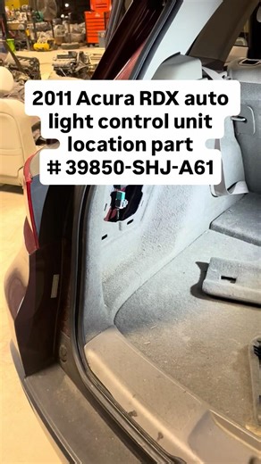 2011 Acura RDX auto light control unit automatic headlight module part number 39850-SHJ-A61 location
