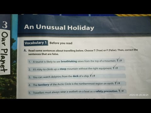 An Unusual Holiday : Question Answers ; Burlington English Class 7 Chapter 3
