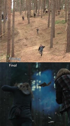 Filming the chase scene with the Snatchers #HarryPotter #BTS #DeathlyHallows