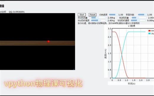 【vpython】物理可视化-碰撞