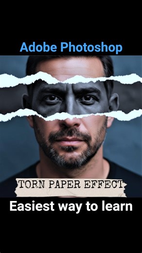 Paper Torn Effect in Photoshop 🔥 #speed #photoshop #art #design #digitalart #logo #shorts
