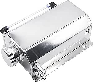 HiSport Coolant Overflow Tank Aluminum 2L Radiator Overflow Tank, Universal Car Coolant Expansion Reservoir Bottle, Automotive Engine Cooling System Reservoir Tool Kit