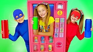 271K views · 3.5K reactions | Sasha plays with toys vending machines and decides to turn into a huge vending machine | Toys Review | Facebook