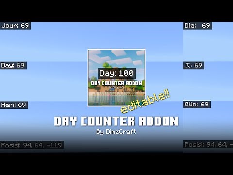 Day Counter Addon - Official Showcase | Minecraft Bedrock/Pocket 1.20.30 - 1.20+
