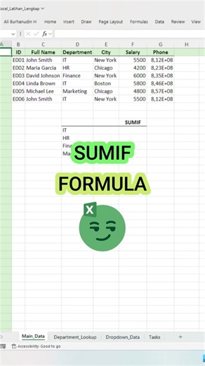SUMIF in 30 Seconds! 📊 #excelhacks #exceltips #excelformulas