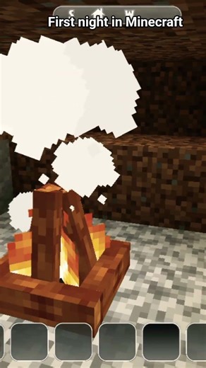 first night in Minecraft #minecraft #gaming