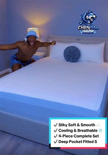 Upgrade your bed with this luxurious 4-Piece Bamboo Sheet Set! 😍 ✔️ Silky Soft & Smooth ☁️ ✔️ Cooling & Breathable ❄️ ✔️ 4-Piece Complete Set ✔️ Deep Pocket Fitted Sheet 🛏️ ✔️ Wrinkle Resistant ✔️ Fade Resistant ✨ ✔️ Hotel-Style Comfort 🏨 ✔️ Multiple Sizes & Colors Available 🎨 ✔️ Perfect for Everyday Comfort ✔️ Gift-Ready Box 🎁 Soft, cool & comfortable — give your bedroom that luxury hotel feeling every night! 🤍✨ #chensal #BambooSheets #BedSheets #LuxuryBedding #BedroomEssentials