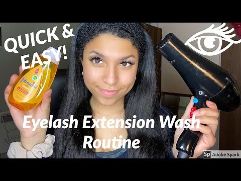 Quick and easy eyelash extension wash routine