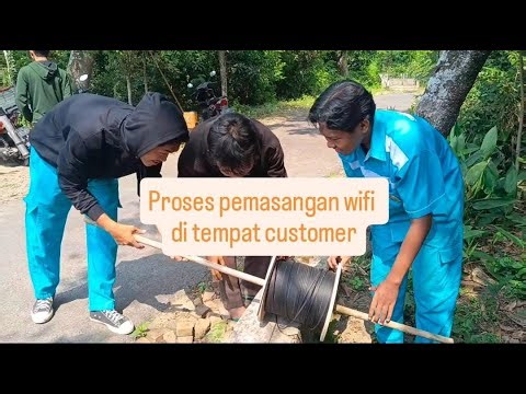 🔧 Proses Penarikan Kabel Fiber Optik Indocyber | Pemasangan Baru di Tempat Customer 🌐