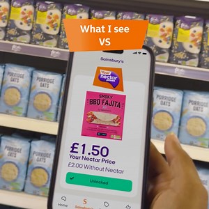 2.5M views | What we see: your love for your weekly favourites. What you see: up to 10 personalised discounts in the Nectar app every week. 18+. Digital Nectar registration required. Unlock up to 10 Your Nectar Prices per week in the Nectar app, www.nectar.com, Sainsbury’s online or on SmartShop. Your Nectar Prices are individual to you and vary per customer. Examples and prices are for illustrative purposes only. T&Cs apply. | Sainsbury's | Facebook