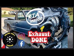 Mazda B2200 Kia fe3 engine swap - Exhaust system, DONE