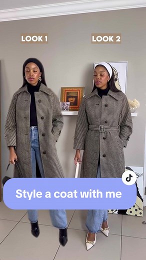 Style Your Houndstooth Coat: 2 Chic Looks with Overcoats