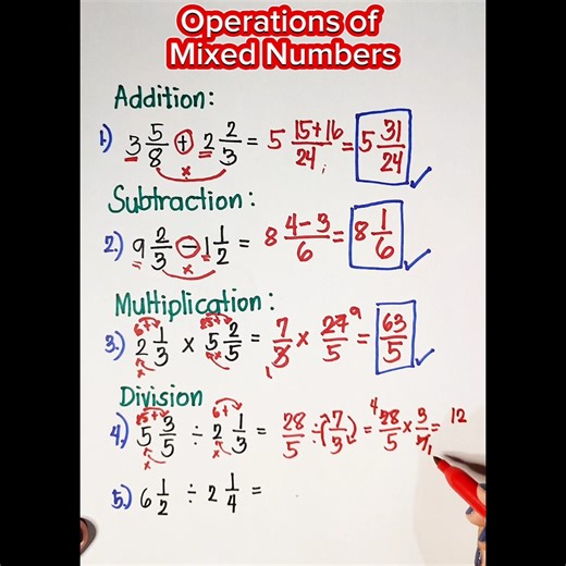 312K views · 12K reactions | Operation on Mixed Numbers - Basic Math Review Visit our youtube channel: https://youtube.com/@MathTeacherGon #mathtutor #mathtutorials #math #TeacherGon #fractions | Math Tutorials | Facebook