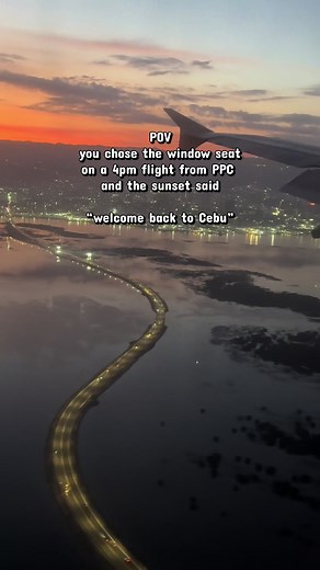 Welcome Back to Cebu: Sunset Window-Seat POV