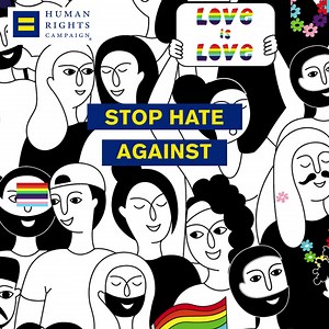 1.1K reactions · 195 shares |  Don’t let hate win. The LGBTQ+ community has been threatened and attacked – from anti-LGBTQ+ legislation to hate crimes – but it stops TODAY with your support. Stop hate TODAY ⤵️ | Human Rights Campaign | Facebook