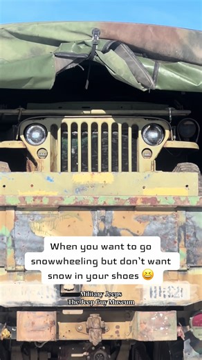 We took out a bunch of jeeps outside last weekend to play in the snow in our backyard :) 📸 Military Vehicles/Military Jeeps: Deuce and a half, Willys MB 🏜️The Jeep Guy Museum, Utah #snow #wintervibes #military #army #jeep