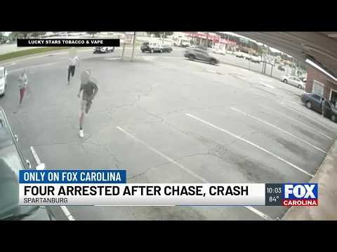 Police: Upstate chase with armed robbery suspects ends in crash, 4 in custody