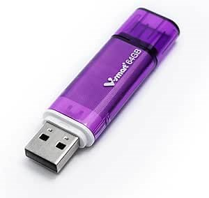 EP122 64GB Secure Encrypted Colorful USB 3.1 Flash Drive | Secure Area Storage | Fold Data Storage - Purple