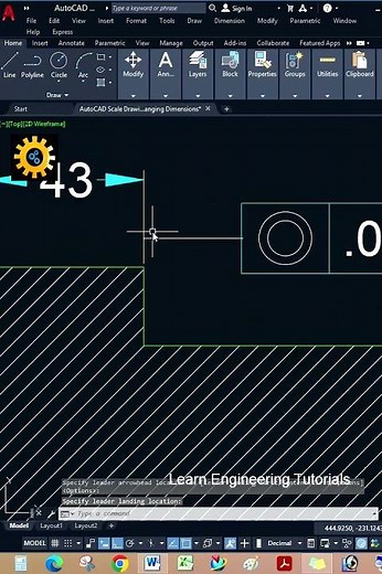 GD&T Tolerances With Multileader in AutoCAD -75 ! #autocad #shortsviral #autocadtips
