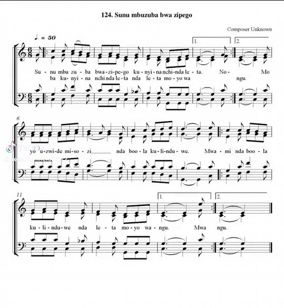 Sunu mbuzuba bwa zipego - Tonga Hymn