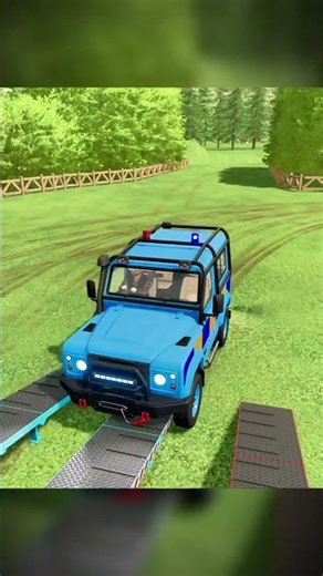 TRANSPORTING AND PARKING POLICE CARS, AUDI, JEEP, DACIA, FORD, COLORFUL VEHICLES ON MAN TRUCKS. FS22