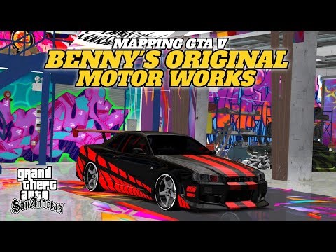 SHARE⁉️GTA V MAPPING BENNY'S ORIGINAL MOTOR WORKS 😎🤩 GTA SA MOD GTA V ANDROID