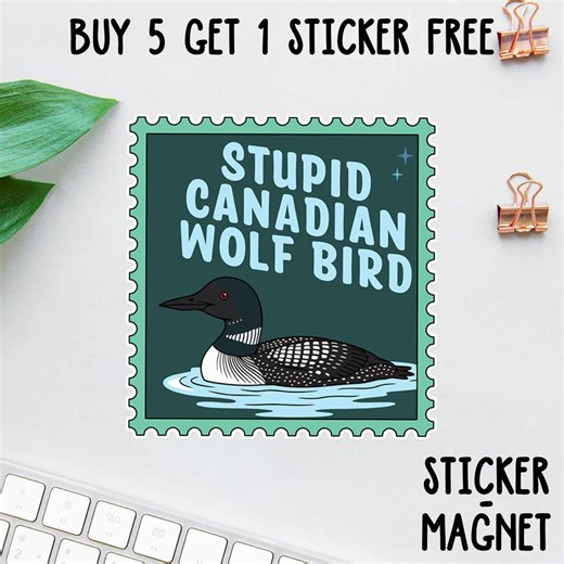 Stupid Canadian Wolf Bird Sticker, Hollander & Rosanov Sticker Heated Rivalry, Team Hollanov, LGBT Hockey, Kindle Sticker - Etsy