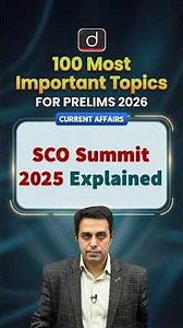 SCO Summit 2025 Explained | Drishti IAS English #shorts #SCO #InternationalRelations #UPSC2026