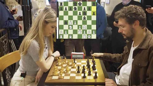 Watch this chess attack end the game in 1 minute
