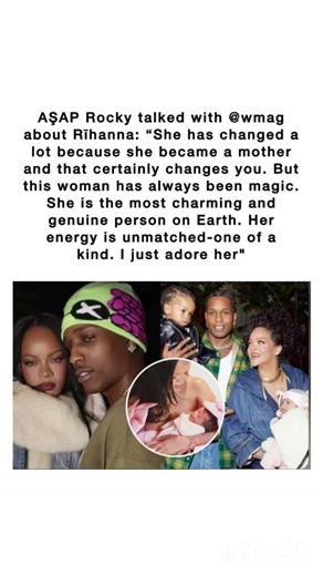A$AP Rocky on Rihanna: "This woman has always been magic." ✨ #shorts#RelationshipGoals #Rihanna