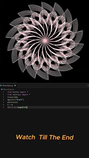 🌸 I Made A Blooming Flower Animation In Python🐍