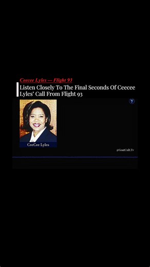 On September 11, 2001, United Airlines flight attendant CeeCee Lyles was aboard Flight 93 when hijackers took control of the plane. At about 9:47 a.m., she used an onboard Airfone to call her husband, Lorne, and left a short message telling him that the plane had been hijacked, that she loved him, and to tell their children she loved them. Later, at about 9:58 a.m., Lyles made another call using her cell phone and reached her husband directly. She told him passengers and crew were trying to forc