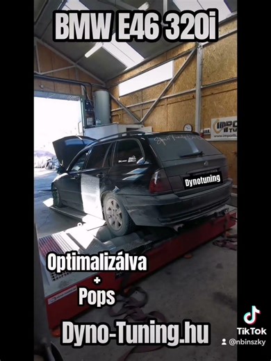 Bmw E46 320i Optimalizálva+pops. #bmw #e46 #dynotuninghu #nekedbe #chiptuning