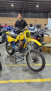 Another highlight from the December Auction is this 1985 Suzuki RM500 Brad Lackey replica!! 🟨⬛ #suzuki #rm500 #bradlackey | GTS Auctions