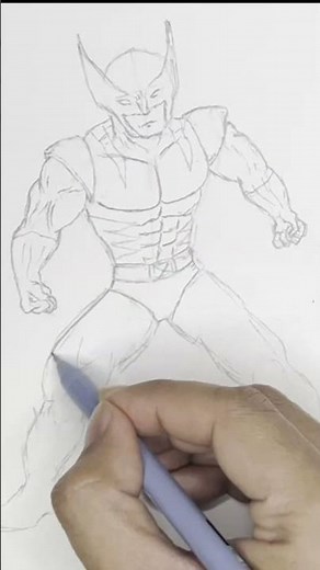 Wolverine 🐺 How to Draw Wolverine 🔥 from X Men || Easy step by step tutorial #drawing #sketch #art