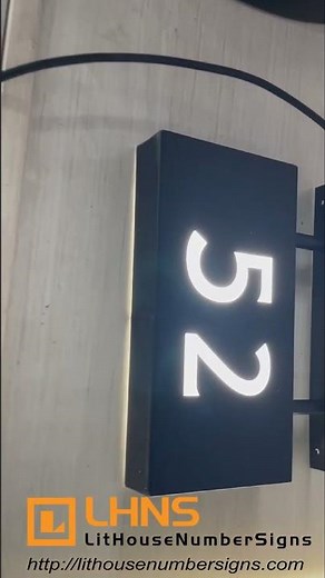 Horizontal LED Light Box Waterproof Address Sign for House, Office & Shop Hanging Install